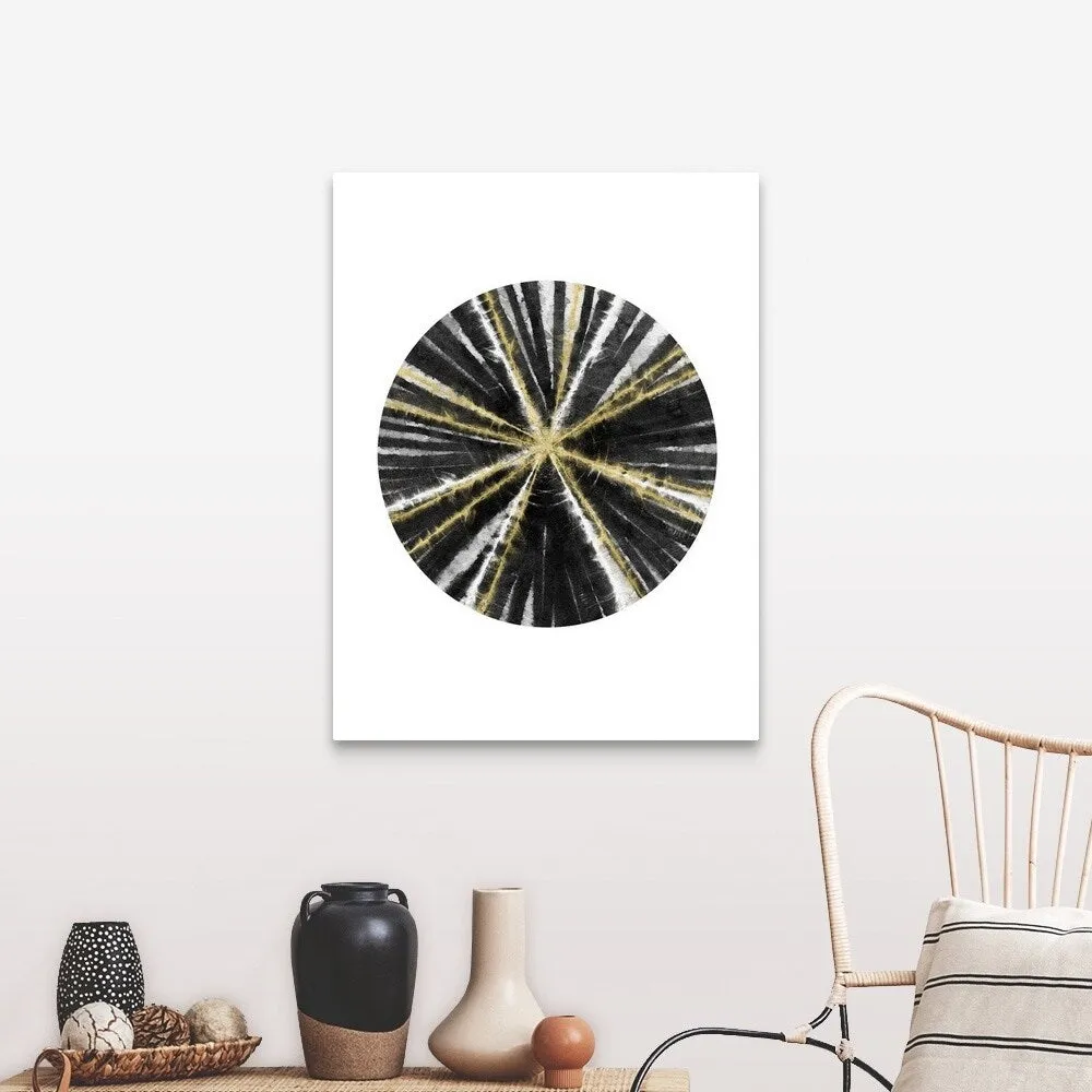 "Black, White, and Gold Ball" Canvas Wall Art