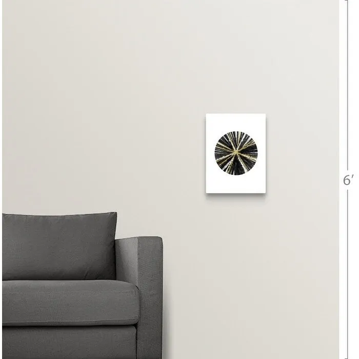 "Black, White, and Gold Ball" Canvas Wall Art