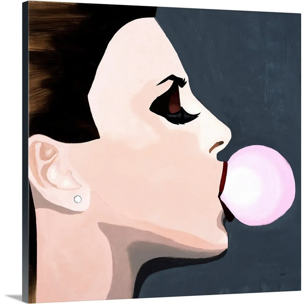 "Blowing Bubbles" Canvas Wall Art