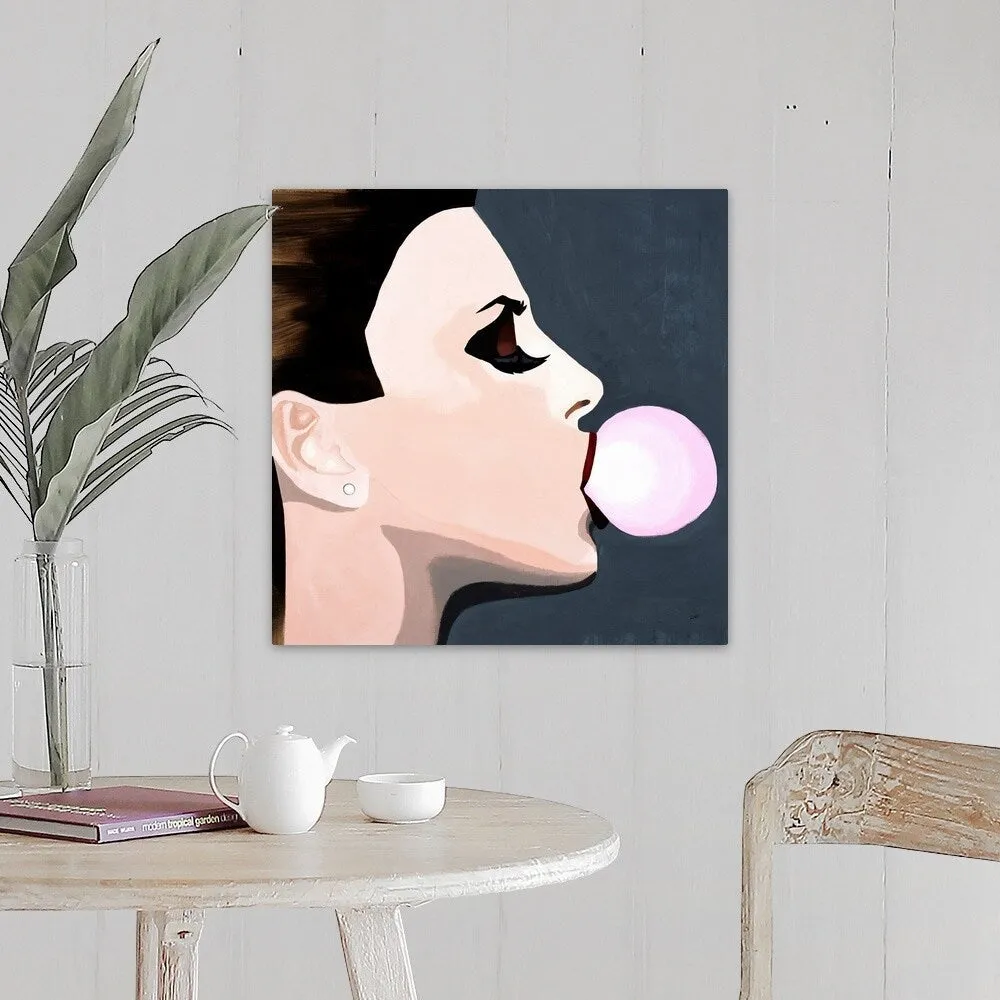 "Blowing Bubbles" Canvas Wall Art