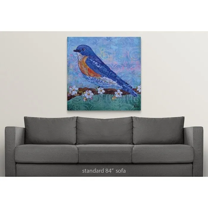 "Blue Bird" Canvas Wall Art