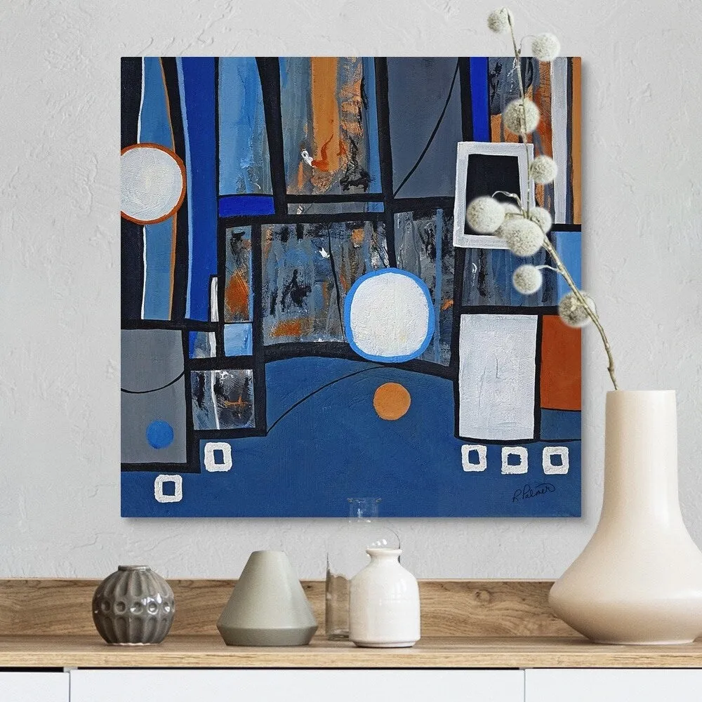 "Blue Geo" Canvas Wall Art