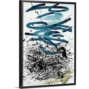 "Breaking The Silent Code II" Black Float Frame Canvas Art