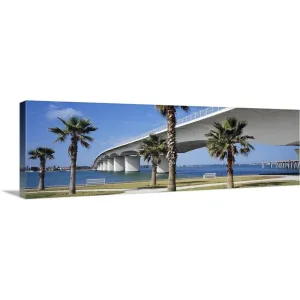 "Bridge across a bay, John Ringling Causeway Bridge, Sarasota Bay, Sarasota, Florida" Canvas Wall Art