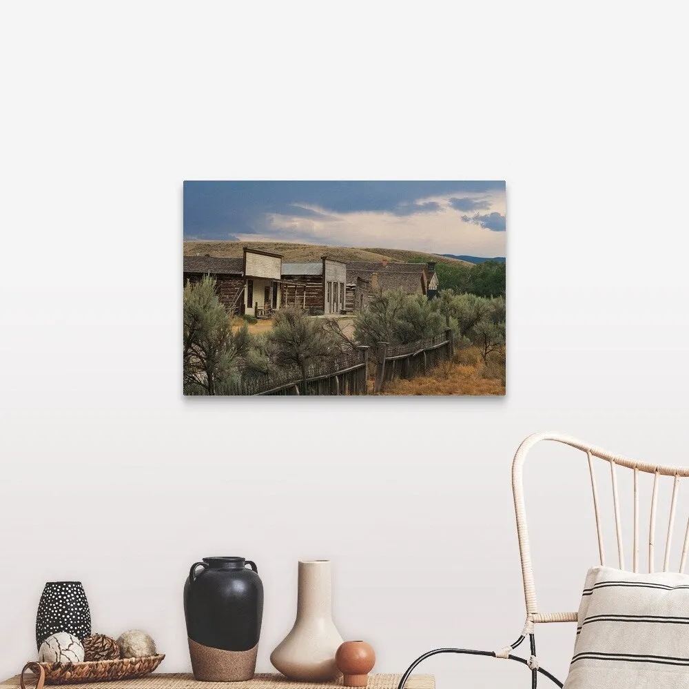 "Buildings in ghost town of Bannack in Montana" Canvas Wall Art