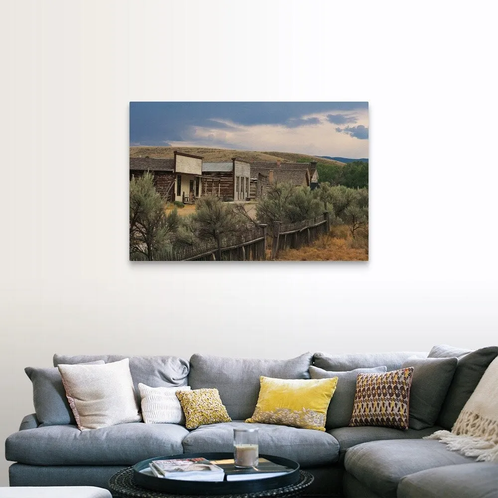 "Buildings in ghost town of Bannack in Montana" Canvas Wall Art