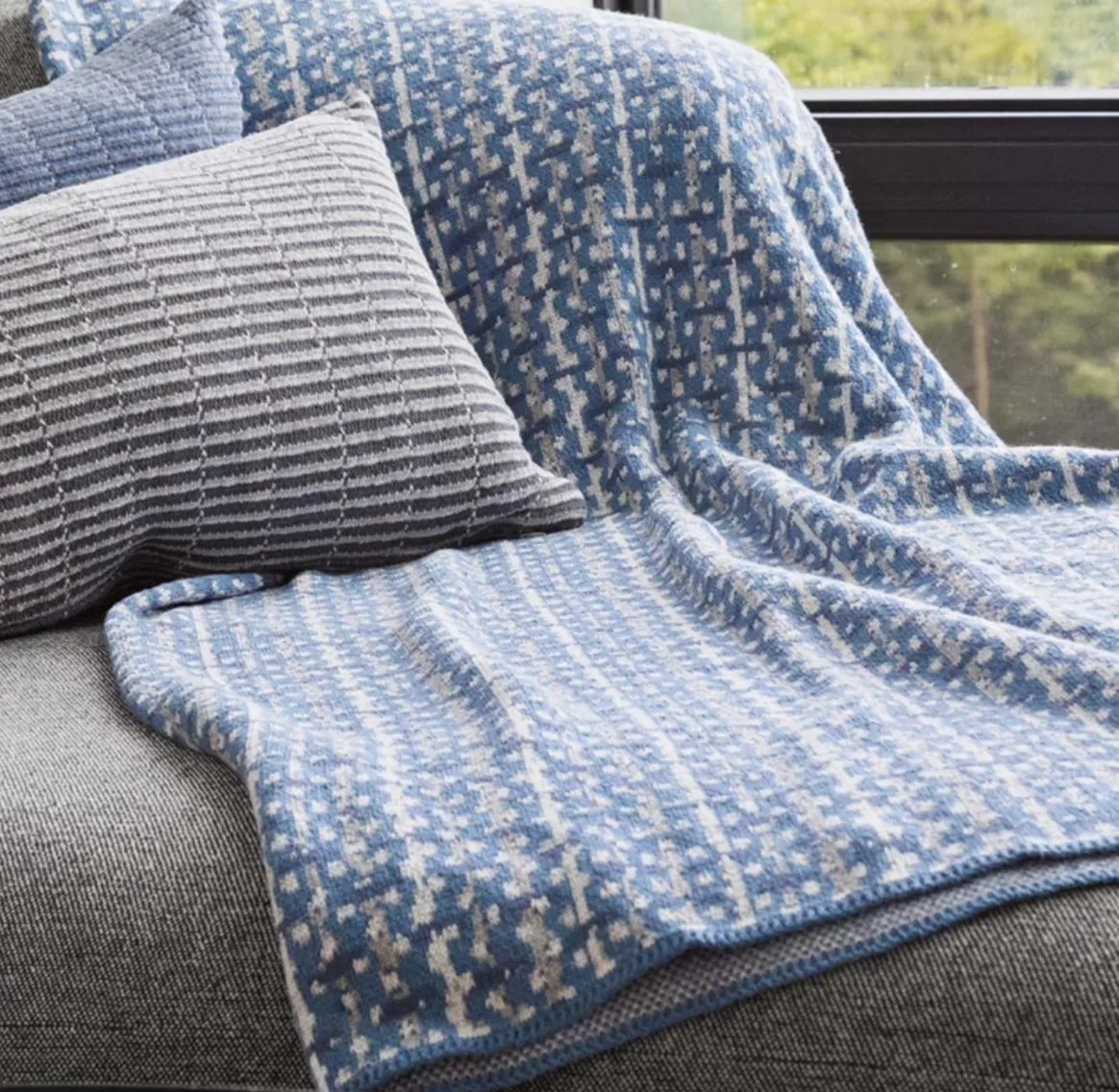 Retro Throw, Blue & Slate