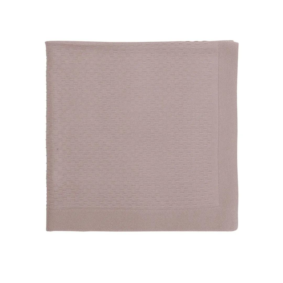 Rompp Double Bow Rose Pink Knit Blanket