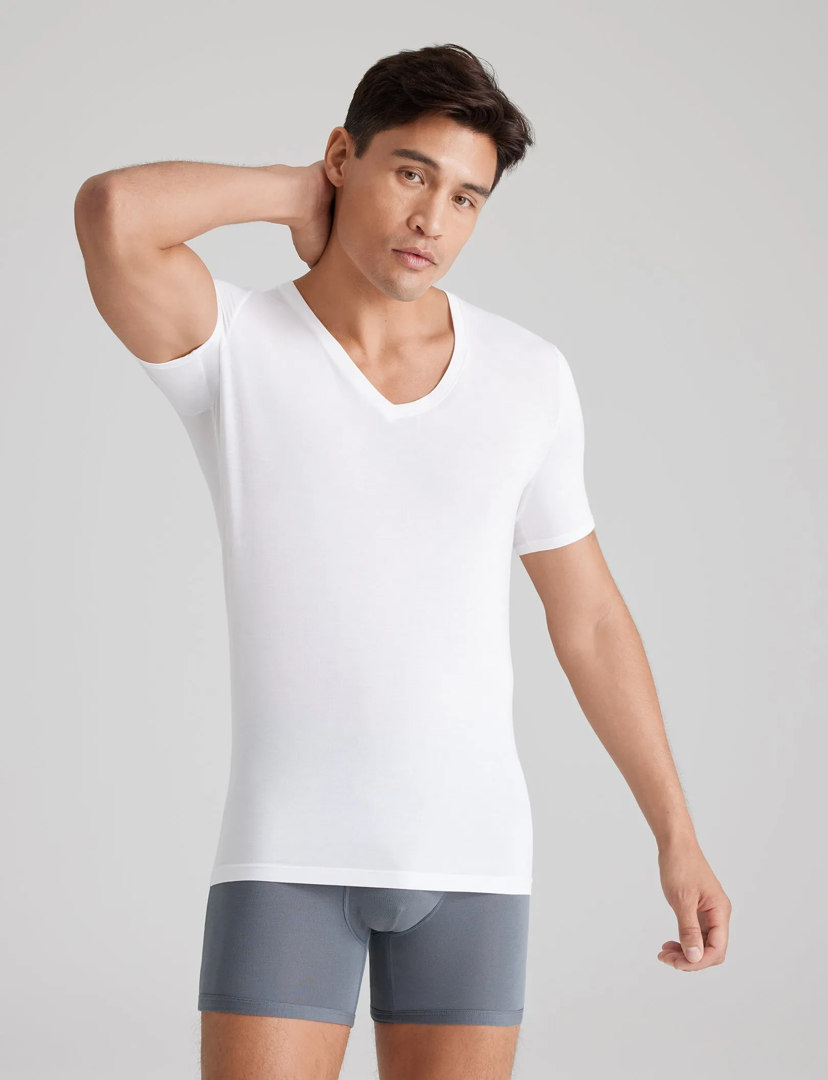 Second Skin Deep V-Neck Stay-Tucked Undershirt (3-Pack)