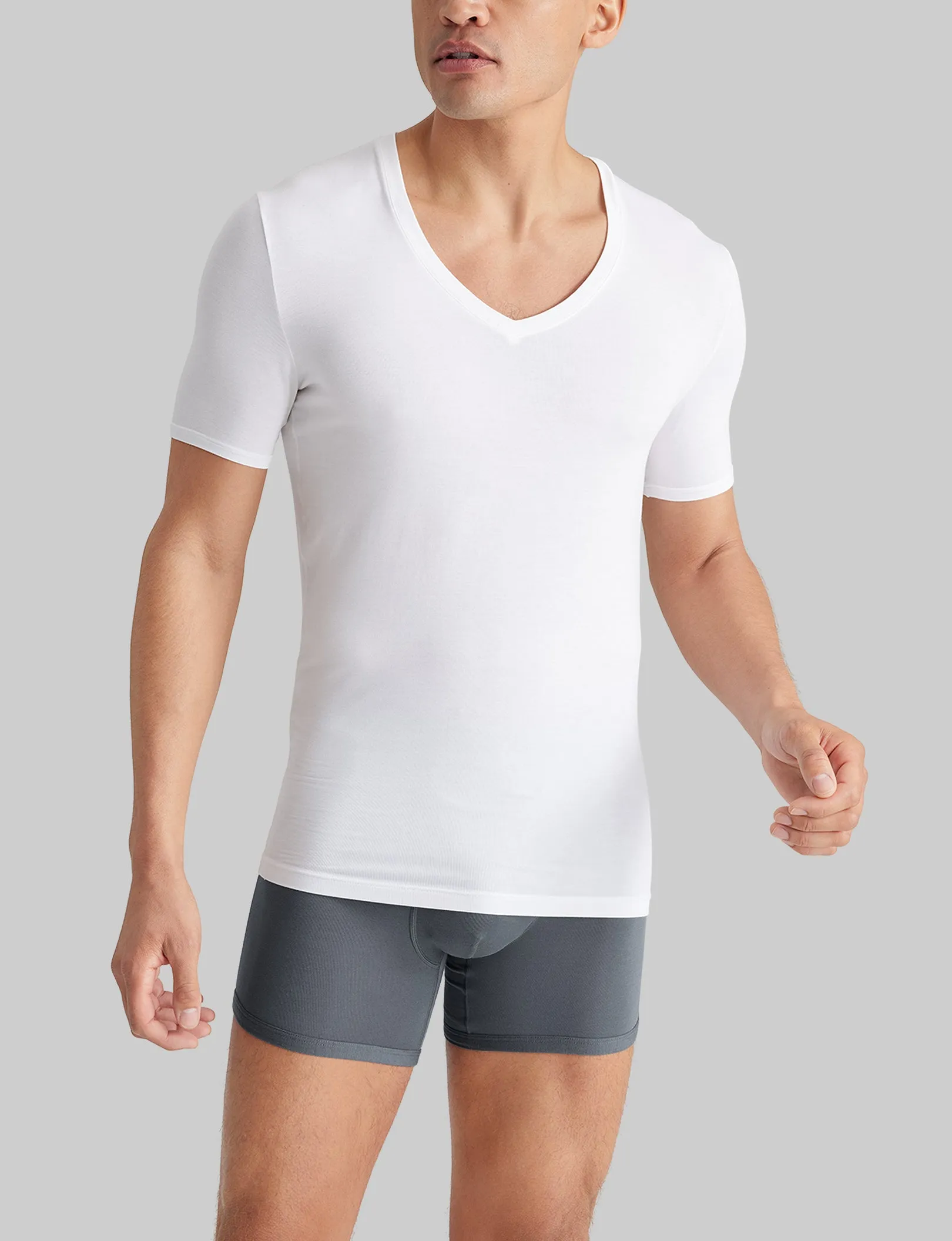 Second Skin Deep V-Neck Stay-Tucked Undershirt (3-Pack)