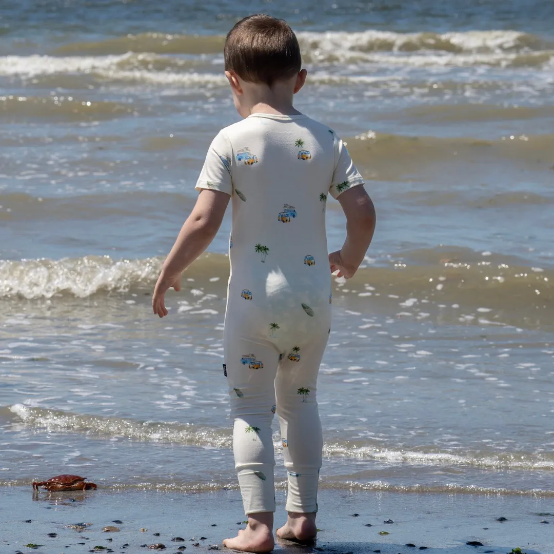 Short Sleeve Zipper Romper - Surfride