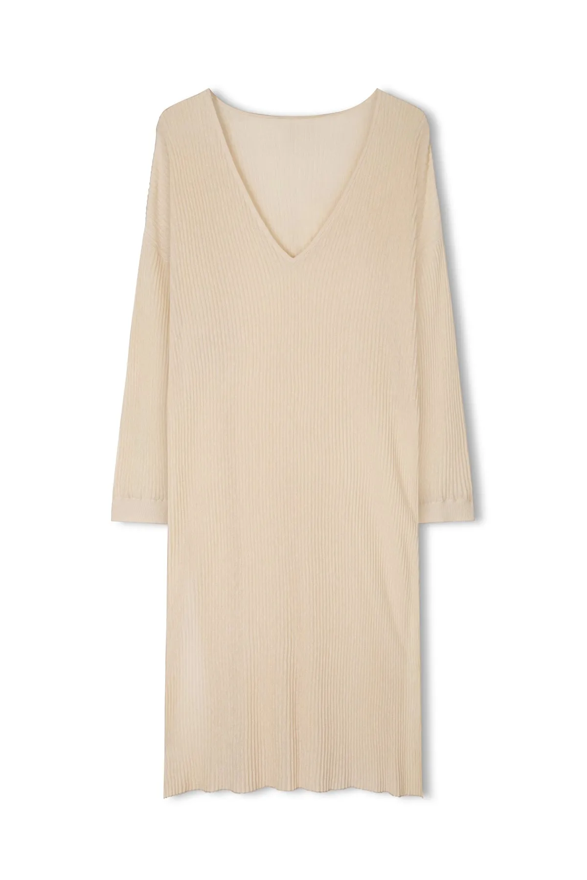 Stone Organic Linen Blend Knit Dress