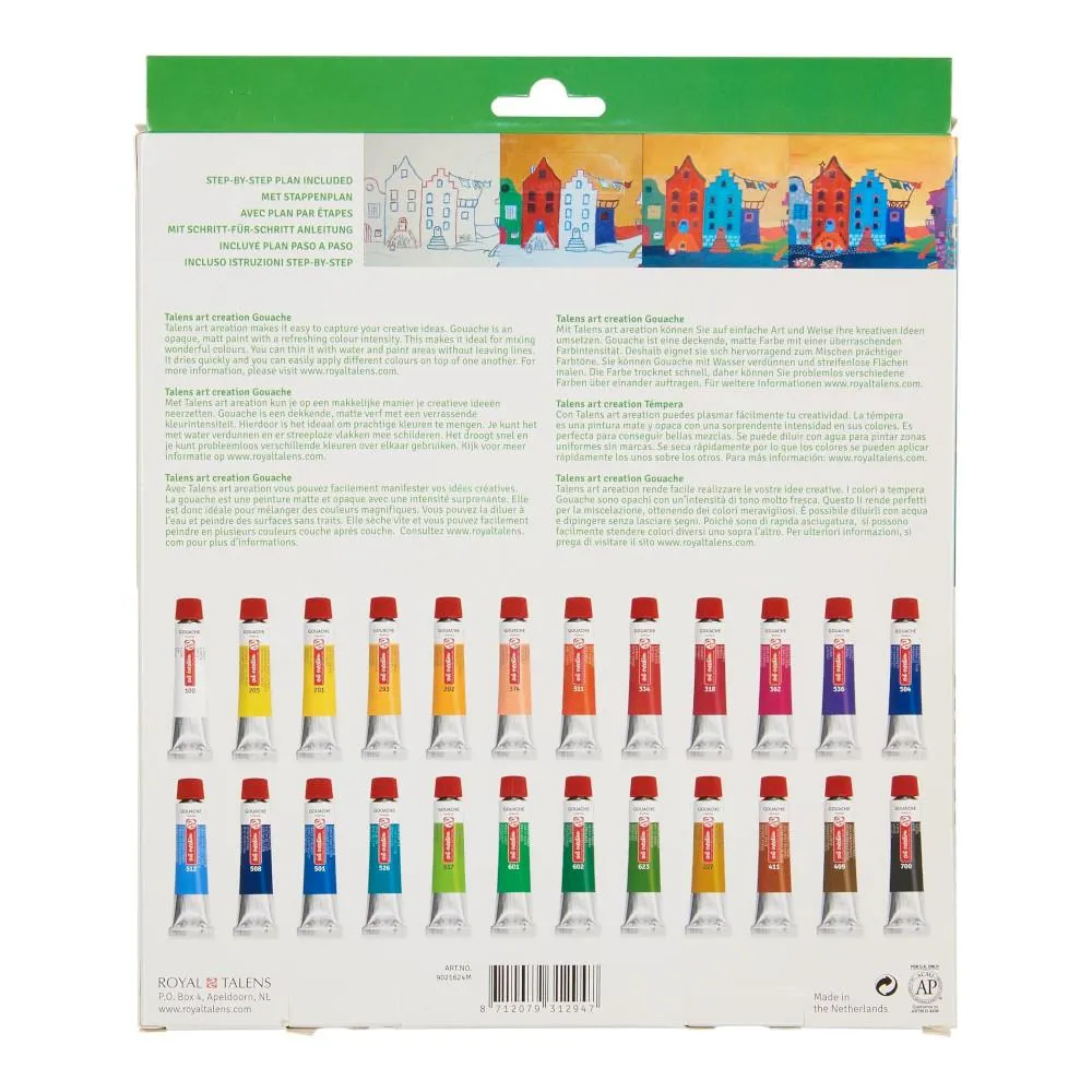 Talens Art Creations Gouache Paint Set 24x12ml