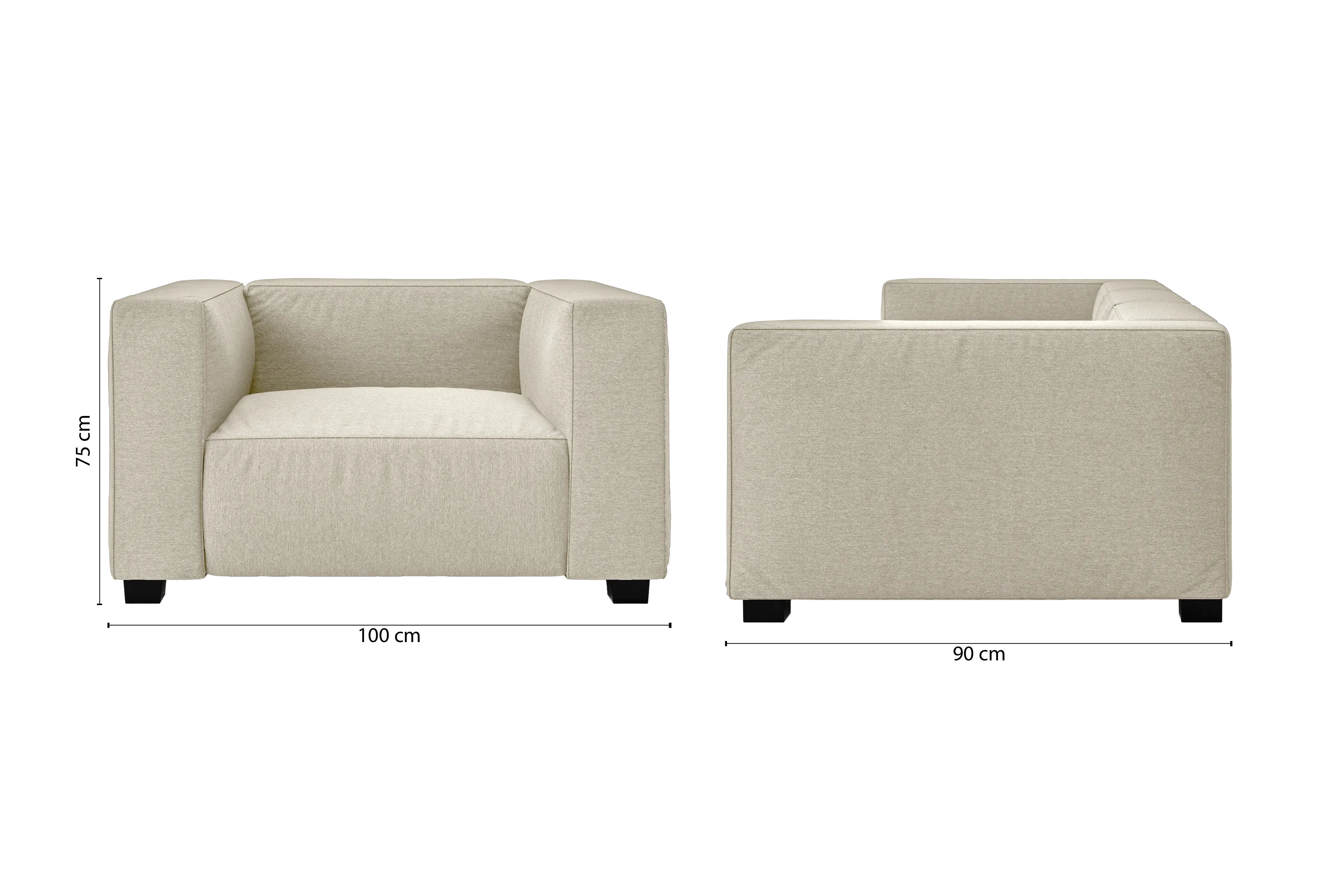 Taranto Armchair Cream Linen Fabric