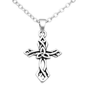 Trinity Cross Pendant Necklace