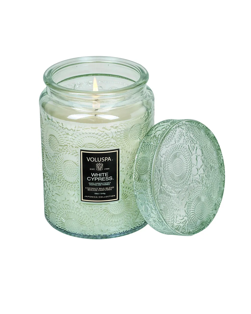 White Cypress Large Jar Candle